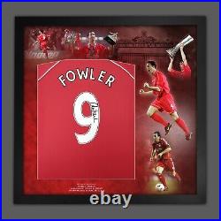 Robbie Fowler Signed Liverpool Fc Football Shirt Framed Picture Mount Display