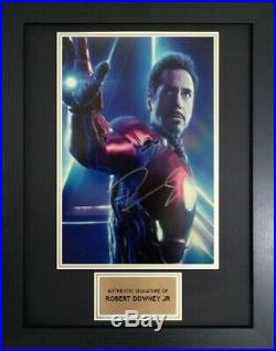 Robert Downey Jr Iron Man Marvel Framed Signed Autograph Photo COA