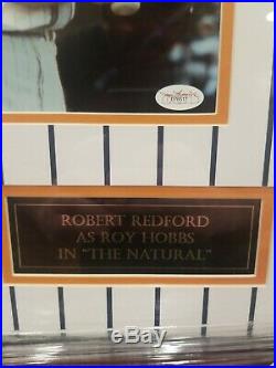 Robert Redford signed 8x10 As Roy Hobbs In The Natural JSA Custom Framed