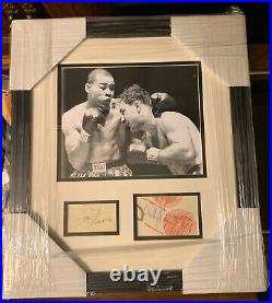 Rocky Marciano Vs. Joe Louis Dual Signed Photo Framed JSA LOA Rare Boxing Auto