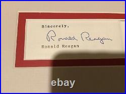 Ronald Reagan signed & Piece of the Berlin Wall custome framed COA