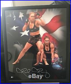 Ronda Rousey Signed 20x24 Photo UFC Champion MMA Fanatics Framed Wmma