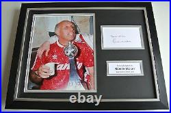 Ronnie Moran SIGNED FRAMED Photo Autograph 16x12 display Liverpool Football COA