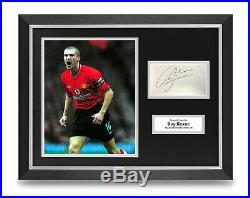 Roy Keane Signed 16x12 Framed Photo Display Man Utd United Autograph Memorabilia
