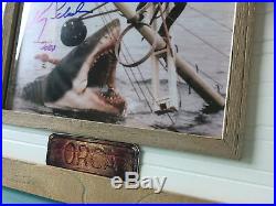 Roy Scheider JAWS 1975 photo ORCA framed END SCENE rare cast signed UACC RD