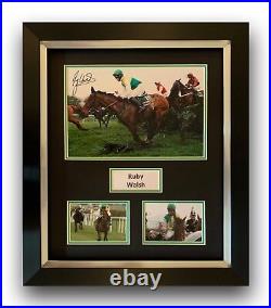 Ruby Walsh Hand Signed Framed Photo Display Hedgehunter Grand National