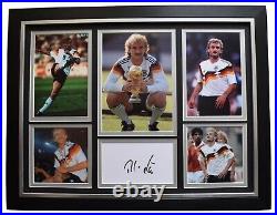 Rudi Voller Signed Framed Autograph 16x12 photo display Germany Football COA