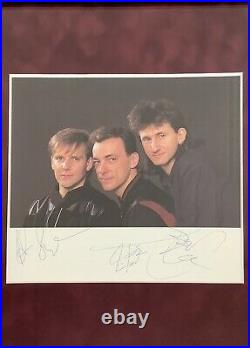Rush Signed Color Photo Neil Peart Geddy Lee Alex Lifeson Autograph JSA Framed