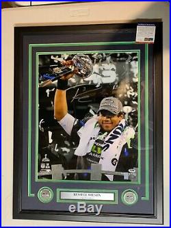Russell Wilson Autograph Signed Seahawks Super Bowl 16x20 Photo Framed PSA/DNA