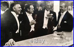 SLIM AARONS Signed Photograph. FOUR KINGS OF HOLLYWOOD Gable VH Cooper Stewart