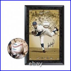 Sandy Koufax Signed Framed Breaking Through Photo Dodgers UDA UpperDeck BAJ63524