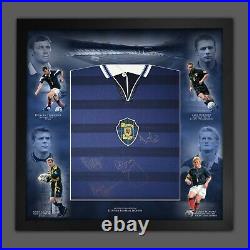 Scotland Legends Hand Signed Football Shirt In Framed Mount Picture Display