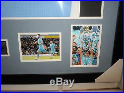 Sergio Aguero Signed Manchester City Jersey Framed + Photo Proof & C. O. A