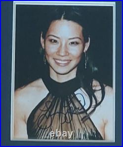 Signed 10x8 Lucy Liu'Charlies Angels' Framed Photo & Postcard