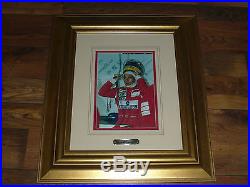 Signed Ayrton Senna Framed Mclaren Photo