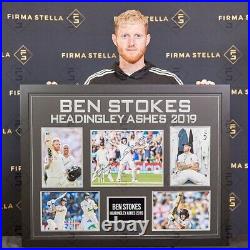 Signed Ben Stokes Photo Display Framed Headingley Ashes 2019 +COA