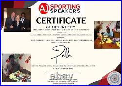 Signed By Pele Framed Brazil Photo Of Bobby Moore Shirt Swap Superb Value £145