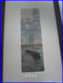 Signed Chas Charles Higgins Along The Shore Hand Tinted Framed Photograph