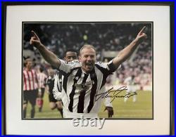 Signed Framed Alan Shearer Newcastle United Last Goal Autograph Photo