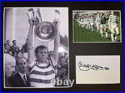 Signed Framed Billy McNeill Glasgow Celtic 1967 Autograph Photo Card Lisbon Lion