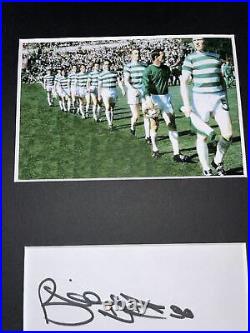 Signed Framed Billy McNeill Glasgow Celtic 1967 Autograph Photo Card Lisbon Lion