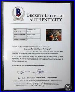 Signed & Framed Cristiano Ronaldo Manchester United Beckett Certificate £449