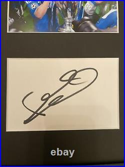 Signed Framed Frank Lampard Chelsea Autograph Photo Card England Man City