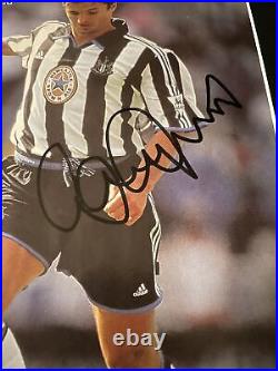 Signed Framed Gary Speed Newcastle Autograph Photo Montage Wales Bolton Leeds