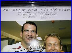 Signed Framed Jonny Wilkinson Martin Johnson England 2003 Rugby World Cup Photo