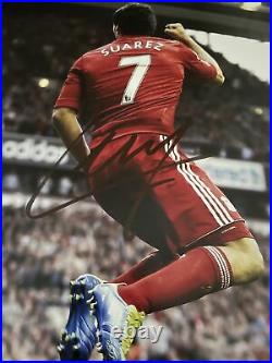 Signed Framed Luis Suarez Liverpool Autograph Photo Athletico Barcelona Uruguay