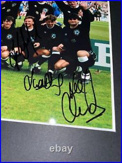 Signed Framed Newcastle 1992 93 Autograph Champions Photo Kelly Peacock Clark