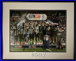 Signed Framed Newcastle 2016/17 Champions Autograph Photo Ritchie Shelvey Perez