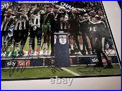 Signed Framed Newcastle 2016/17 Champions Autograph Photo Ritchie Shelvey Perez