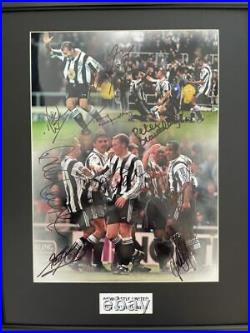 Signed Framed Newcastle Autograph Photo Montage The Entertainers Keegan Shearer