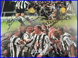 Signed Framed Newcastle Autograph Photo Montage The Entertainers Keegan Shearer