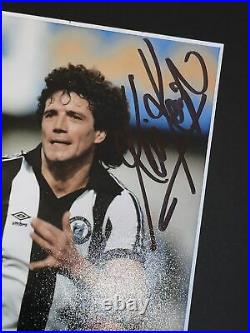 Signed Framed Newcastle Autograph Photo Shearer Keegan Beardsley Macdonald