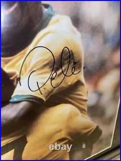 Signed Framed Pele Brazil World Cup 1970 Autograph Photo Edson Arantes