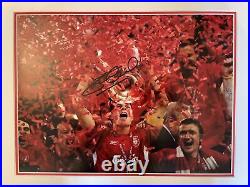 Signed Framed Steven Gerrard Liverpool Autograph Photo 2005 Champions League