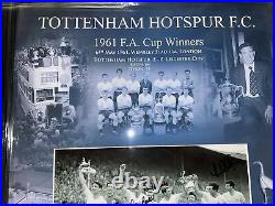 Signed Framed Tottenham Hotspur 1961 FA Cup Final Autograph Photo Montage Dyson