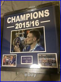 Signed Jamie Vardy Leicester City Framed Photo