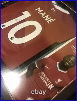 Signed Liverpool Sadio Mane Framed Shirt With Official LFC Club COA