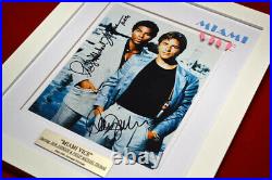 Signed MIAMI VICE Don Johnson & Philip Thomas AUTOGRAPH, COA, FRAME, Blu Ray DVD