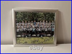 Signed Newcastle United Early 2000's Bobby Robson Team Signed Photo Framed