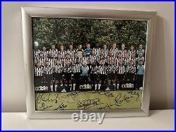 Signed Newcastle United Early 2000's Bobby Robson Team Signed Photo Framed