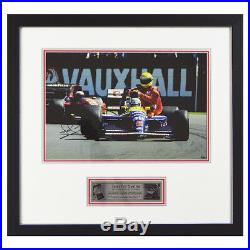 Signed Nigel Mansell Limited Edition F1 Framed Print Taxi AYRTON SENNA COA
