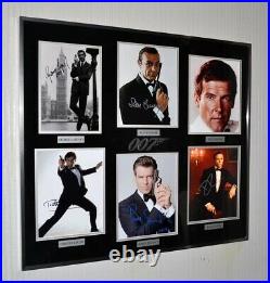 Signed SEAN CONNERY 007 Autograph, CRAIG + all JAMES BOND, COA, Frame, UACC, DVD