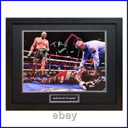 Signed Tyson Fury Framed Boxing Photo