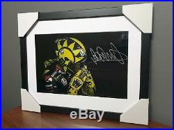 Signed Valentino Rossi 2019 Helmet Large Framed Autographed Photo MotoGP Yamaha