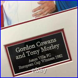 Signed and Framed Gordon Cowans Tony Morley Aston Villa European Champions 1982