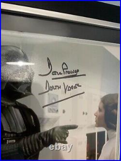 Signed and framed photo of darth vader (dave prowse)